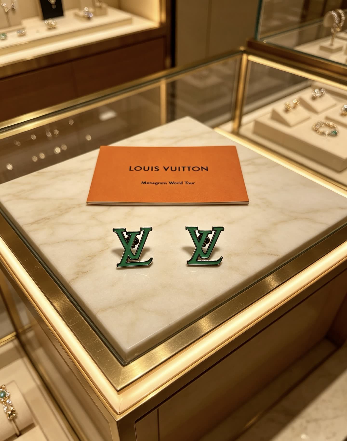 Louis Vuitton Monogram World Tour Earrings Louis Vuitton Monogram World Tour Earrings